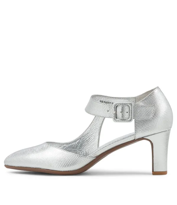 Women DJANGO & JULIETTE Trinities Silver Lizard Pump Heels