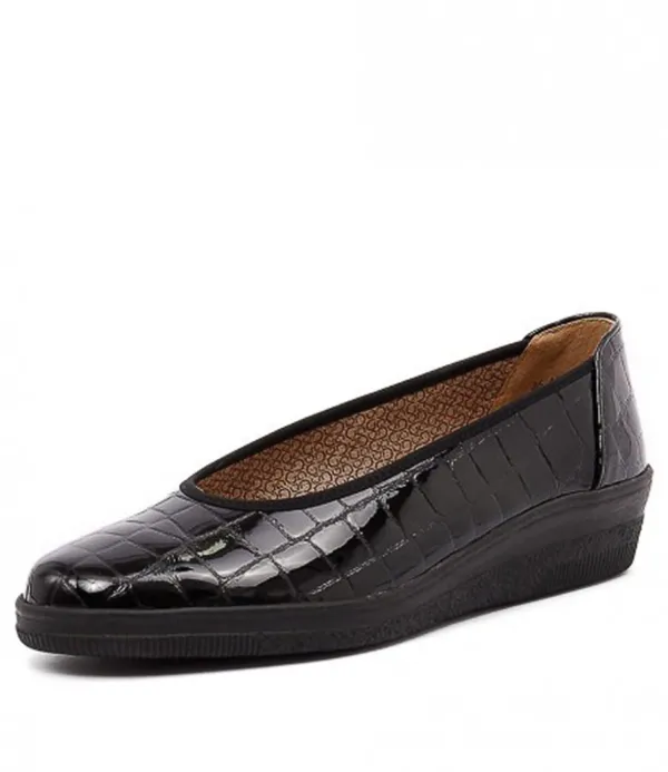 Women GABOR Trista Schwarz Patent Leather