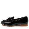 Women ZIERA Tulips Xf Black Spot Patent Suede Loafers