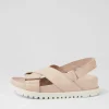 Women DJANGO & JULIETTE Ubari Nude White Leather Sandals