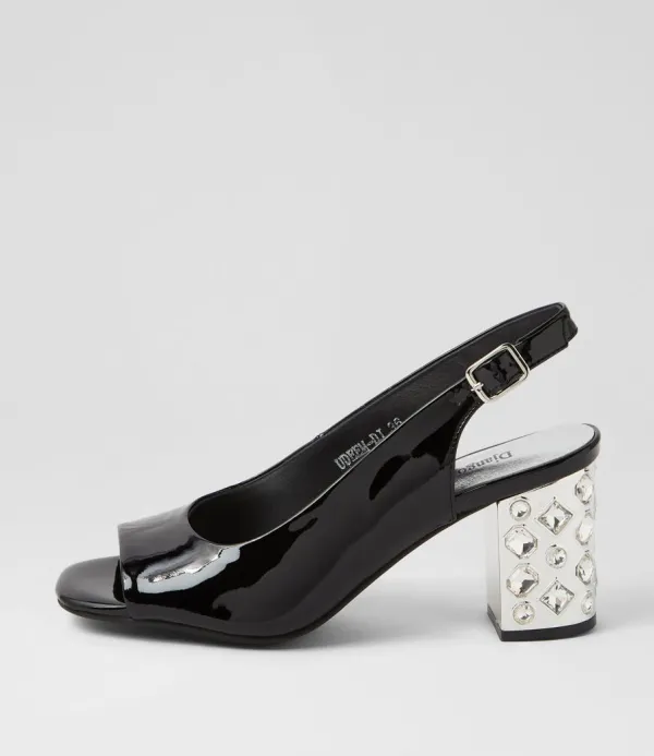 Women DJANGO & JULIETTE Udeem Black Patent Leather Sandals