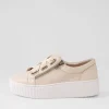 Women DJANGO & JULIETTE Ufinas Pale Pink White Leather Sneakers