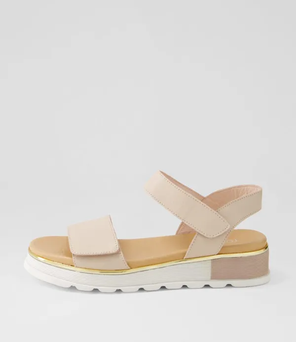 Women TOP END Ulissa Dusty Pink Leather Sandals
