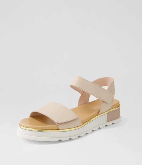Women TOP END Ulissa Dusty Pink Leather Sandals