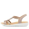 Women ZIERA Ulover W Misty Leather Elastic Sandals