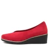 Women DJANGO & JULIETTE Umme Red Suede Wedges