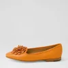 Women DJANGO & JULIETTE Unions Bright Orange Leather Loafers