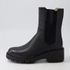 Women DJANGO & JULIETTE Unita Black Leather Chelsea Boots