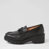 Women DJANGO & JULIETTE Unnay Black Leather Heels