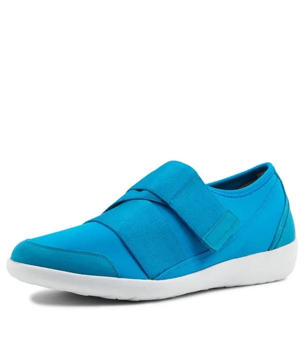 Women ZIERA Urban Ff Turquoise Neoprene Sneakers