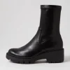 Women DJANGO & JULIETTE Urina Black Stretch Ankle Boots