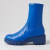 Women DJANGO & JULIETTE Urina Cobalt Blue Stretch Ankle Boots