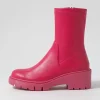 Women DJANGO & JULIETTE Urina Fuchsia Stretch Ankle Boots