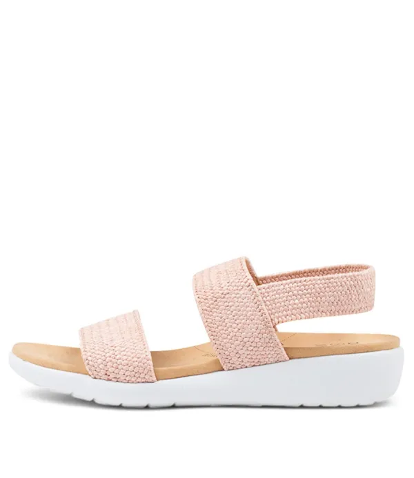 Women ZIERA Usaid W Mushroom Woven Elastic Sandals