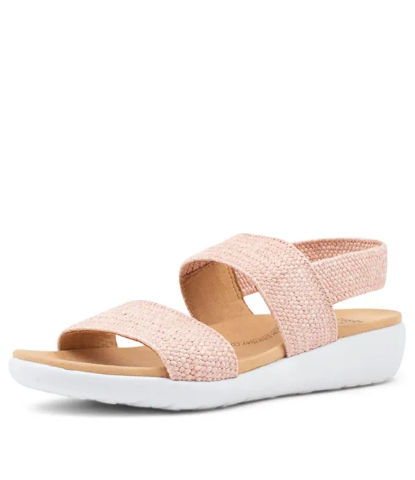Women ZIERA Usaid W Mushroom Woven Elastic Sandals
