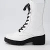 Women DJANGO & JULIETTE Ustern White Black Leather Calf Boots