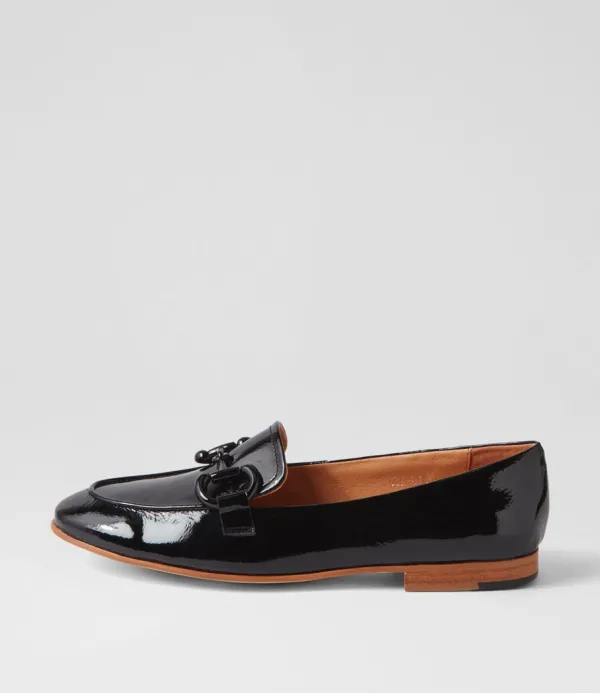 Women DJANGO & JULIETTE Uta Black Patent Leather Loafers