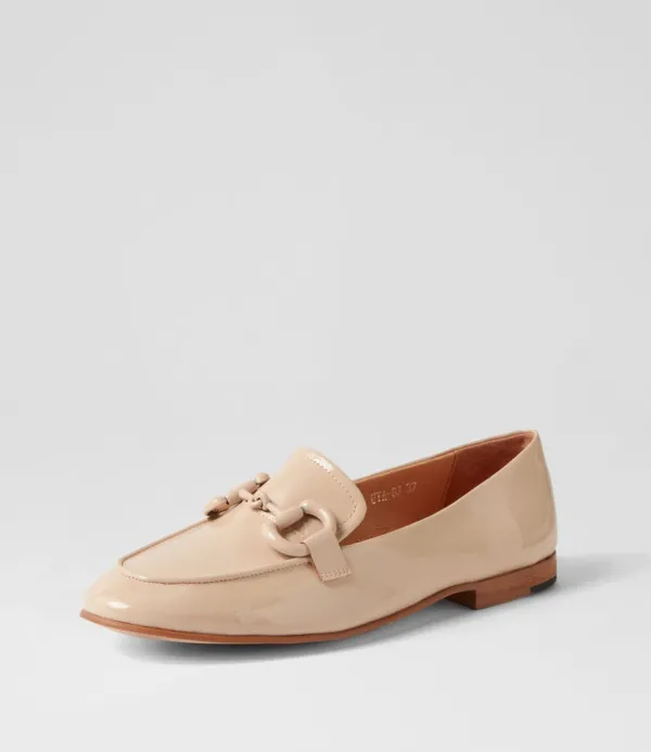 Women DJANGO & JULIETTE Uta Latte Patent Leather Loafers