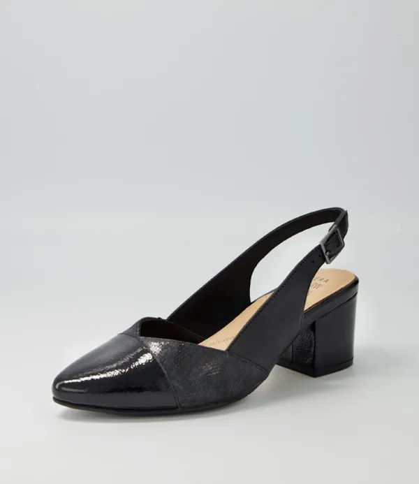 Women ZIERA Vabra Xw Black Mix Heels