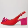 Women ZIERA Vaccero Xw Red Fuchsia Suede Heels