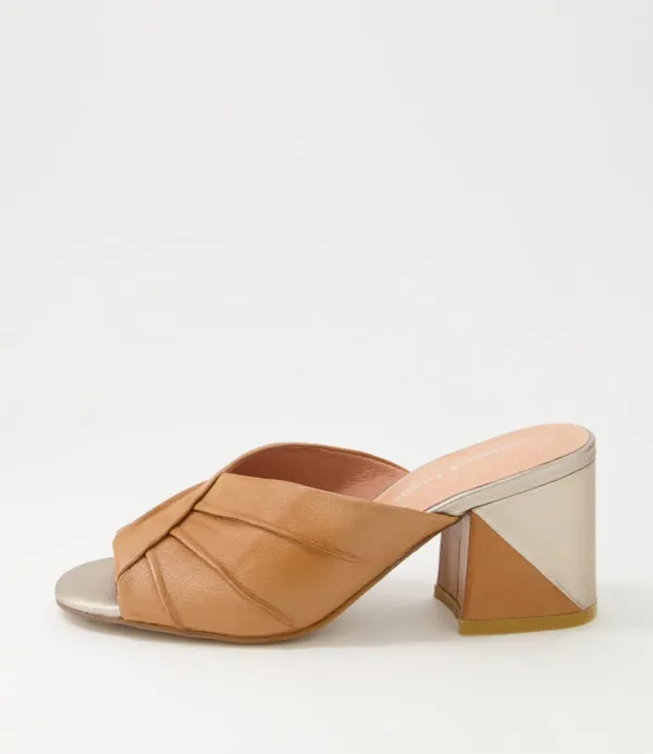 Women DJANGO & JULIETTE Vachel Tan Leather Mules