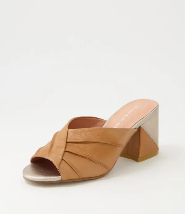 Women DJANGO & JULIETTE Vachel Tan Leather Mules