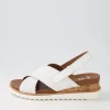 Women ARA Valencia 06 White Leather Sandals