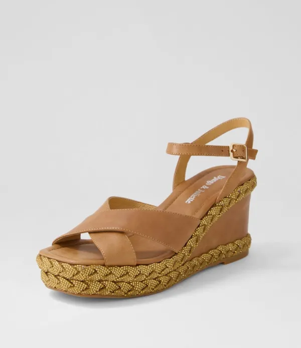 Women DJANGO & JULIETTE Valrae Tan Leather Sandals