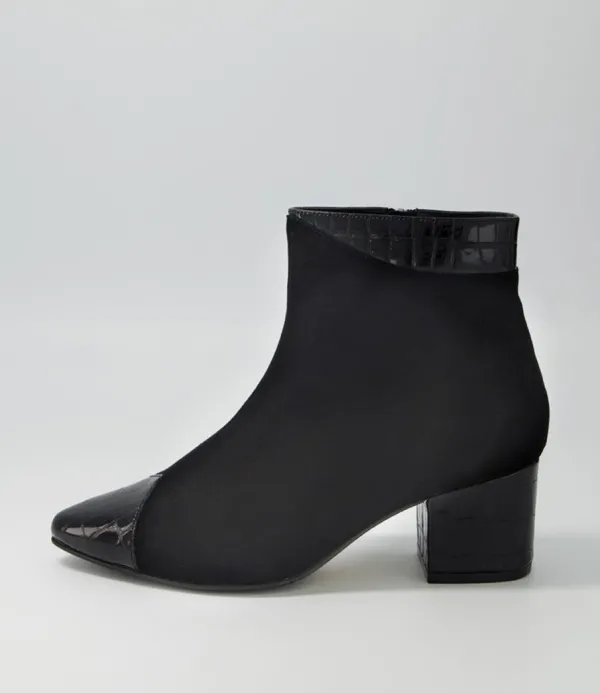 Women ZIERA Vann Xw Black Mix Ankle Boots
