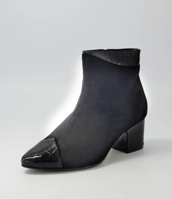 Women ZIERA Vann Xw Black Mix Ankle Boots