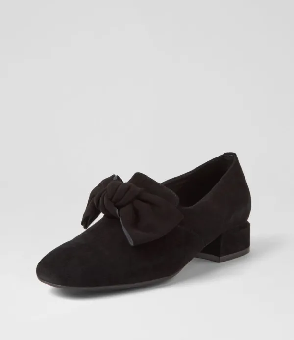 Women DJANGO & JULIETTE Varva Black Suede Heels