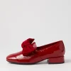 Women DJANGO & JULIETTE Varva Dark Red Patent Suede Heels