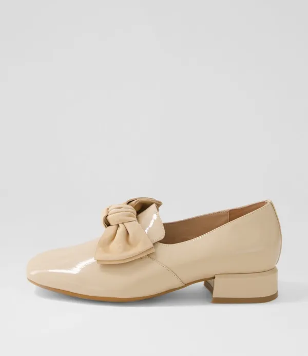 Women DJANGO & JULIETTE Varva Latte Patent Suede Heels