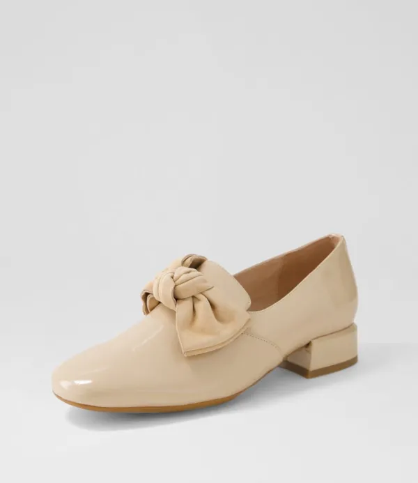 Women DJANGO & JULIETTE Varva Latte Patent Suede Heels