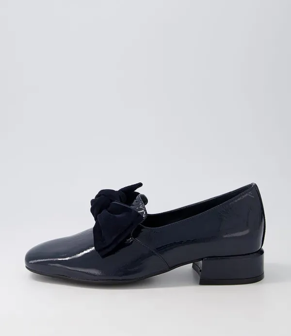 Women DJANGO & JULIETTE Varva Navy Patent Suede Heels
