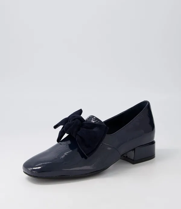 Women DJANGO & JULIETTE Varva Navy Patent Suede Heels