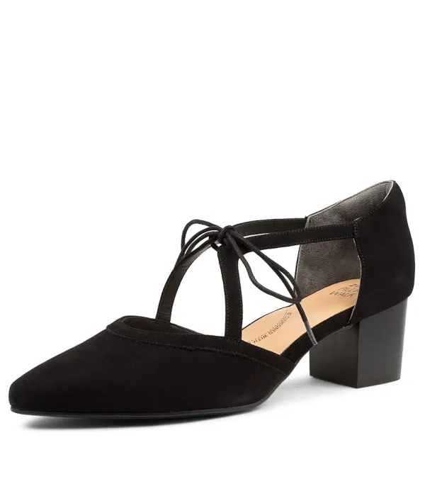 Women ZIERA Vedu Xw Black-Black Suede