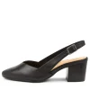 Women ZIERA Veera Xw Black Leather Heels