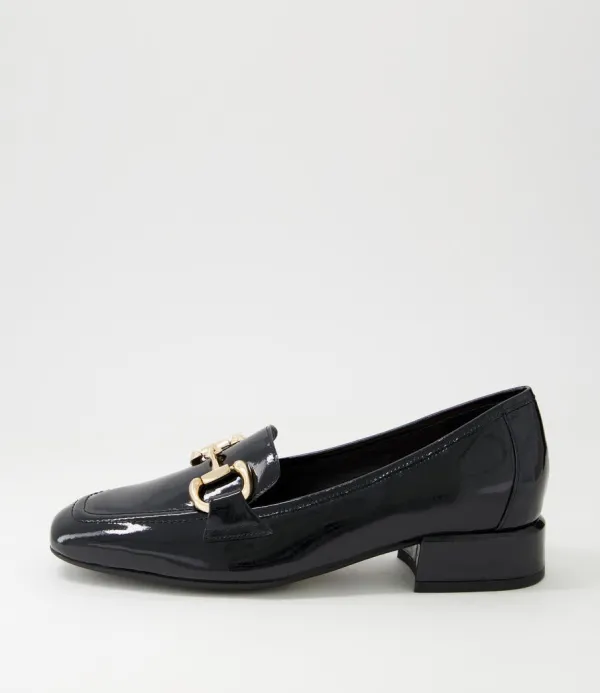 Women DJANGO & JULIETTE Velam Black Patent Leather Heels