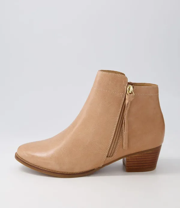 Women ZIERA Vendas Xf Cappuccino Leather Ankle Boots