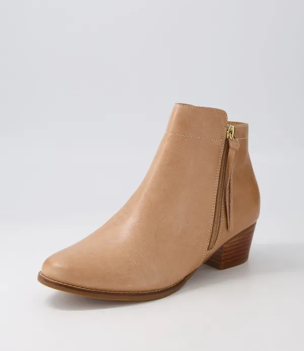 Women ZIERA Vendas Xf Cappuccino Leather Ankle Boots