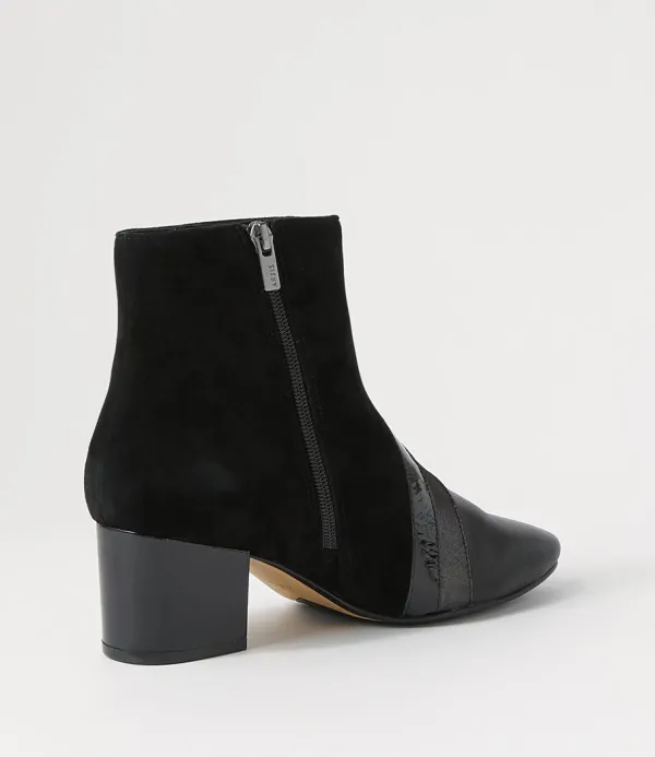 Women ZIERA Verill Xw Black Mix Ankle Boots
