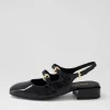 Women DJANGO & JULIETTE Viraz Black Patent Leather Heels