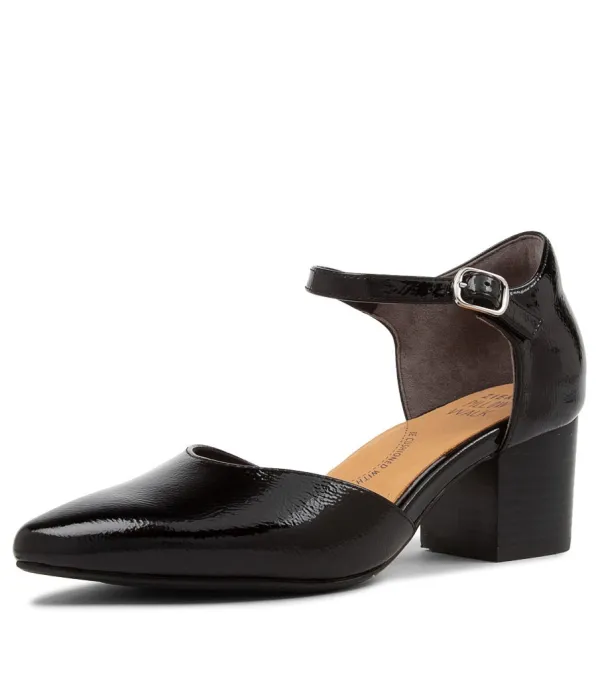 Women ZIERA Vitor Xw Black Patent Leather Heels