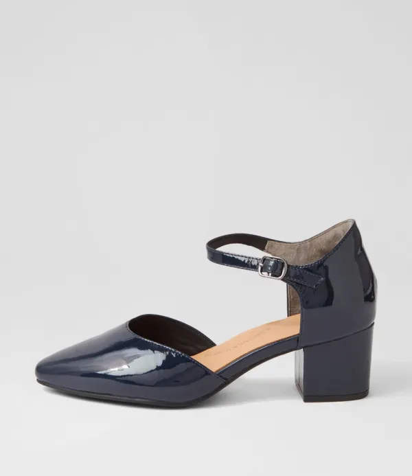 Women ZIERA Vitor Xw Navy Patent Leather Heels