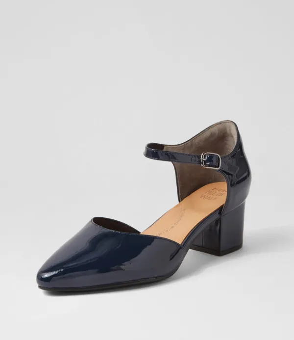 Women ZIERA Vitor Xw Navy Patent Leather Heels
