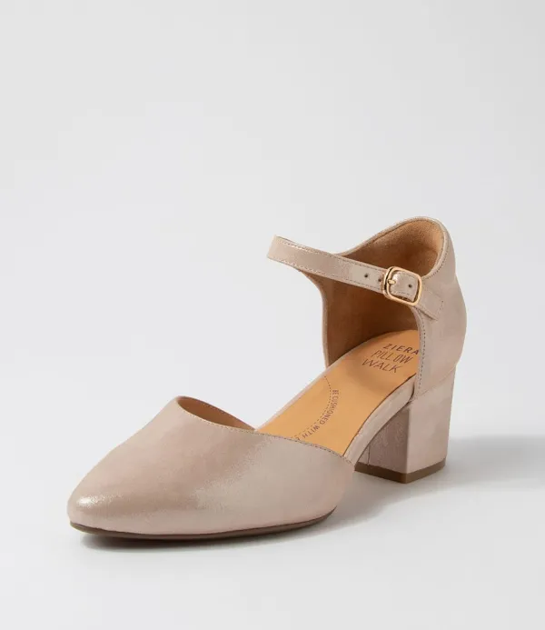 Women ZIERA Vitor Xw Rose Shimmer Leather Heels