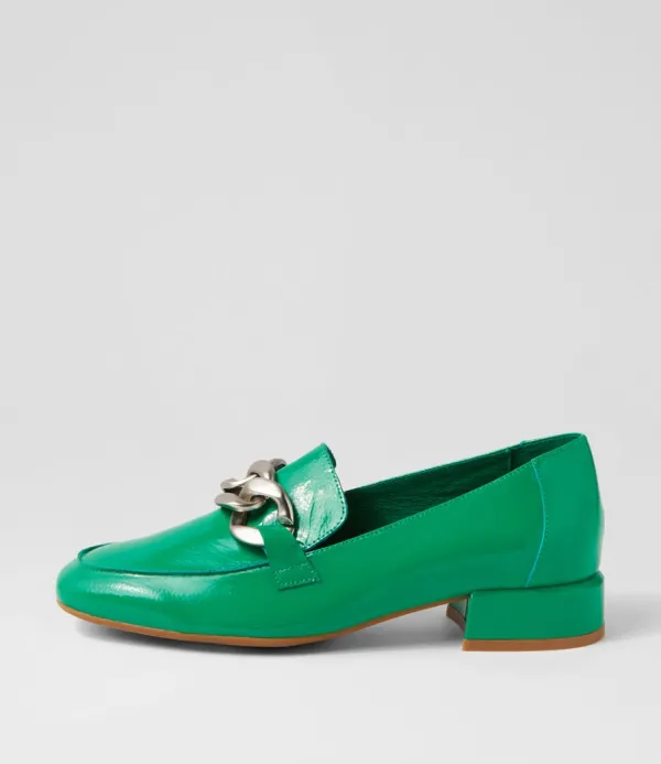 Women DJANGO & JULIETTE Vivandy Bright Emerald Patent Leather Heels