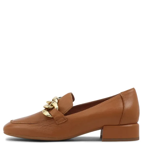 Women DJANGO & JULIETTE Vivandy Dark Tan Leather Heels