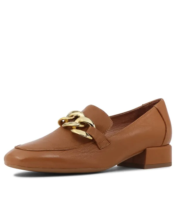 Women DJANGO & JULIETTE Vivandy Dark Tan Leather Heels